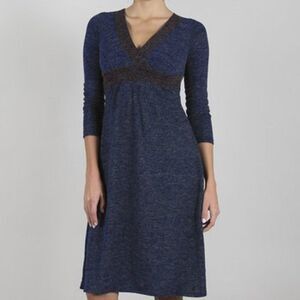 DOWN EAST BASICS navy crisscross angora dress - size S
